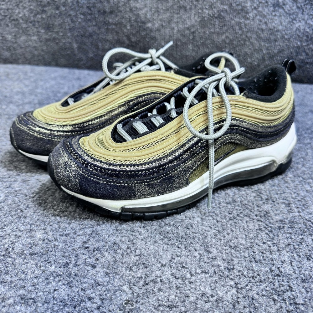 Nike Sneakers Womens 6.5 Air Max 97 Gold Black Metallic DO5881-700 EUC